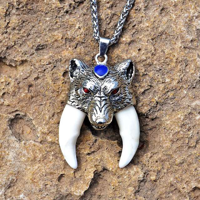 Natural Stone and Obsidian 'Wolf Tooth' Necklace - Renegade Traders